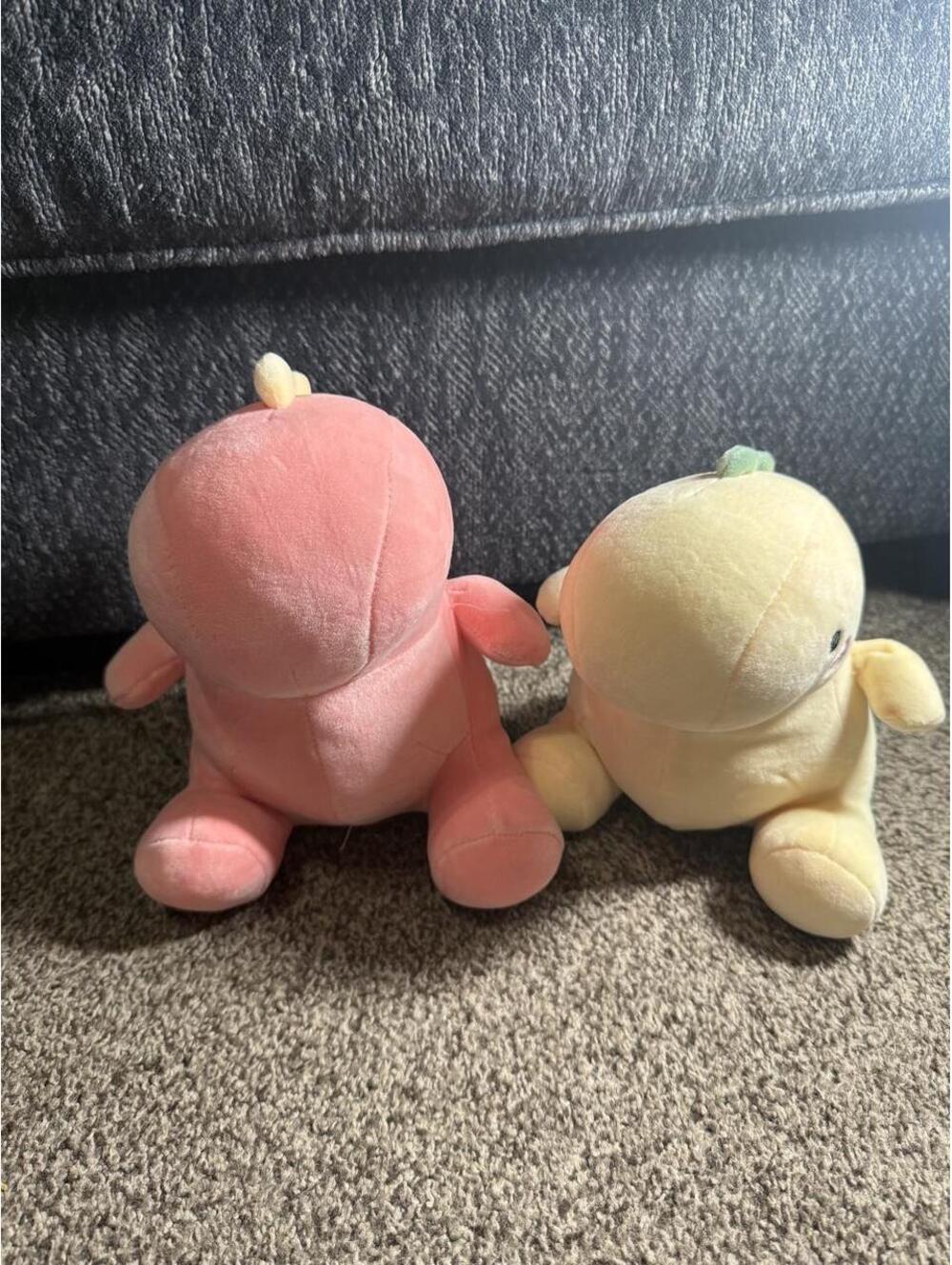 set of Kawaii Chonky Dinosaur Plush Stuffed Animals. Super soft!!
